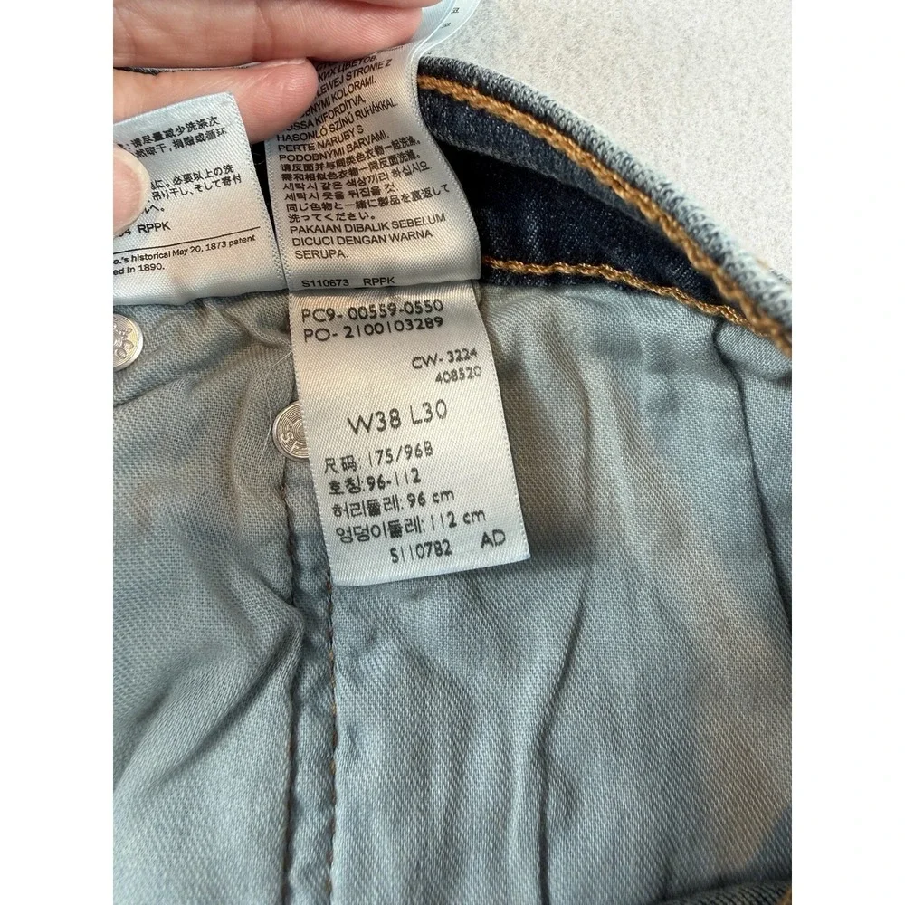 Levi's 559 Jeans‎ Men's 38x30 Blue Relaxed Straight Denim Classic Fit